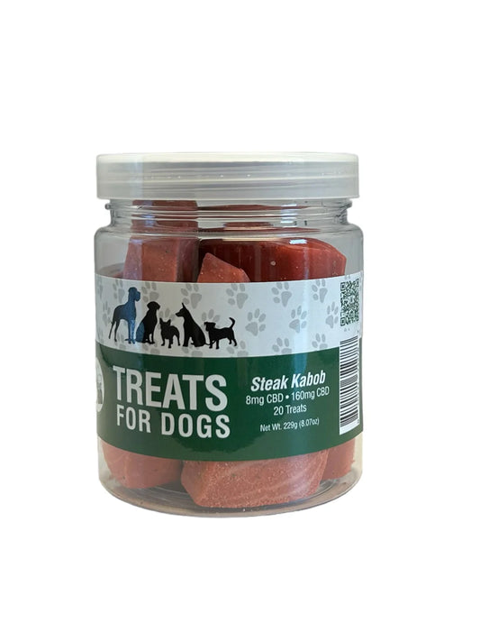 CBD Dog Treat-Steak Kabob, 8mg/20pc
