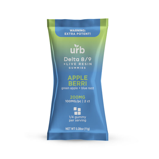 D8/D9 THC Gummies 200MG – Apple Berri