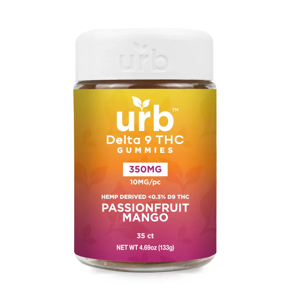 URB Delta 9 THC 350MG Gummies Passionfruit Mango