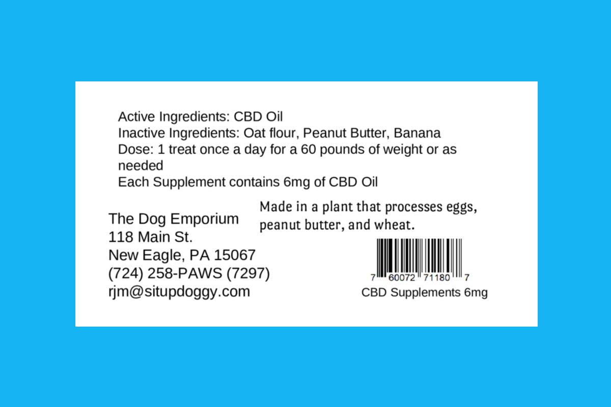 Hemp Extract Chews for Large Dogs Peanut Butter Banana